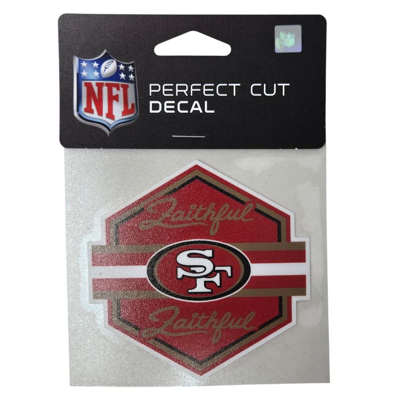 San Francisco 49ers Faithful 4 San Francisco 49ers Faithful 4" x 4" Perfect Cut Color Decal