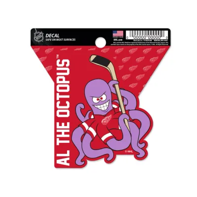 Detroit Red Wings Al The Octopus 3 Detroit Red Wings Al The Octopus 3" x 3" Decal