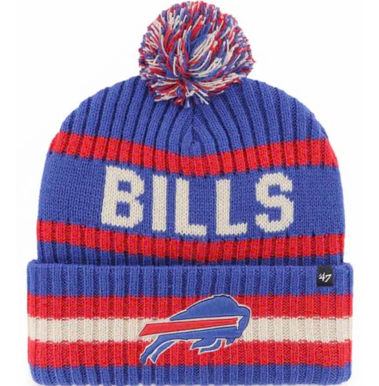 Buffalo Bills Men’s 47 Bering Cuffed Pom Knit Hat