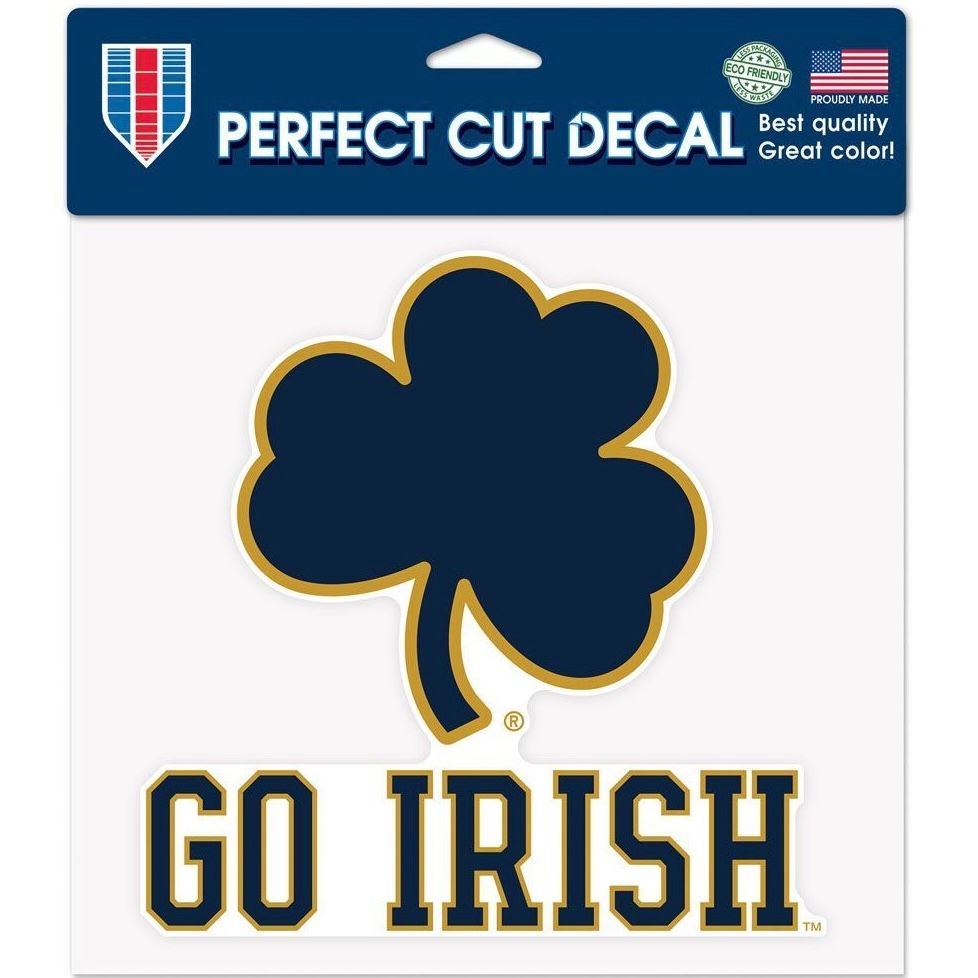 Notre Dame Fighting Irish Go Irish 4" x 4" Perfect Cut Color Decal