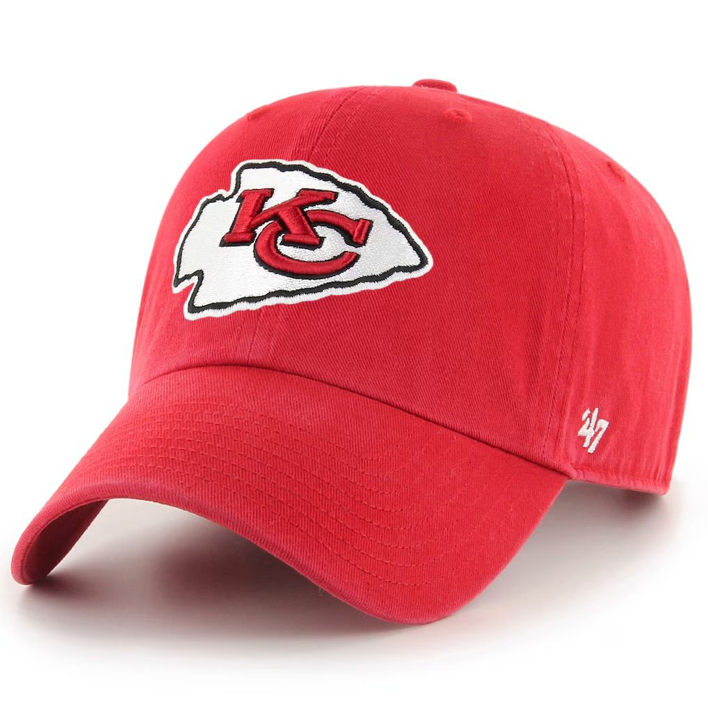 Kansas City Chiefs Men’s Red 47 Brand Clean Up Adjustable Hat