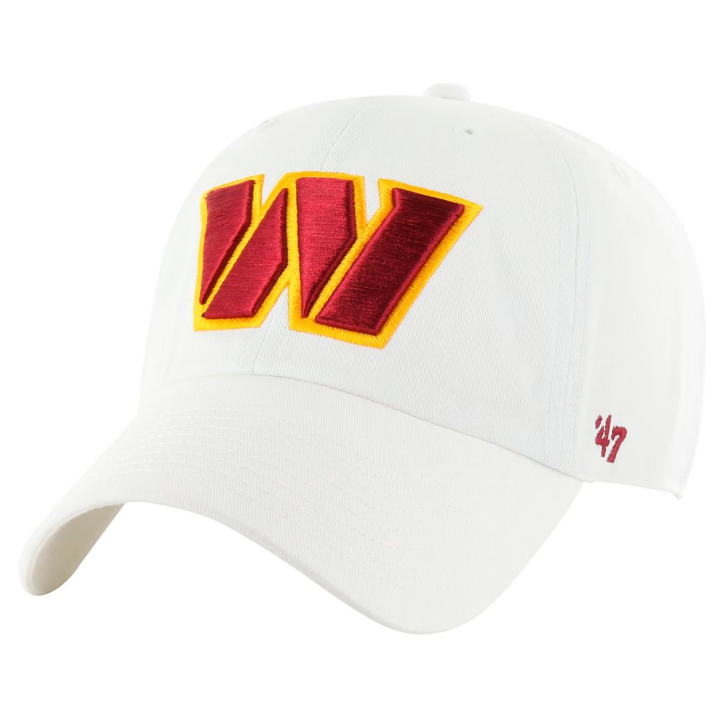 Washington Commanders Men’s White  47 Brand Clean Up Adjustable Hat