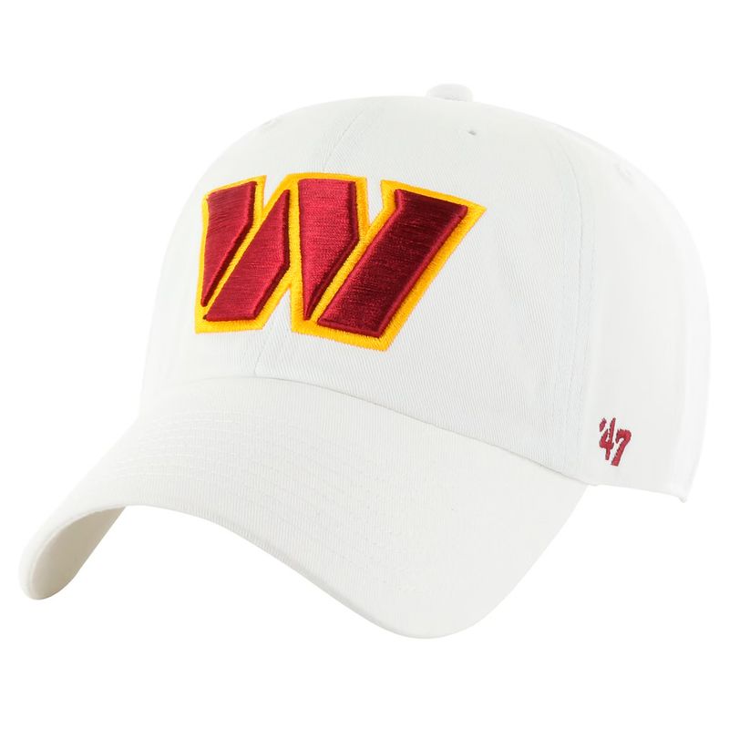 Washington Commanders Men’s White  47 Brand Clean Up Adjustable Hat