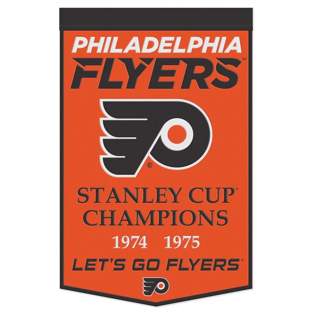 Philadelphia Flyers Stanley Cup Champions 24 x 38 Wool Banner