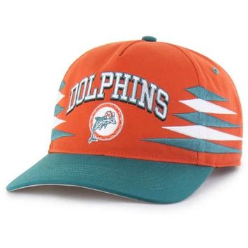 Miami Dolphins Men’s Orange Diamond Cut 47 Brand Snapback Hat