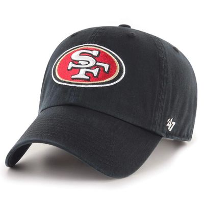 San Francisco 49ers Men’s Black 47 Brand Clean Up Adjustable Hat San Francisco 49ers Men’s Black 47 Brand Clean Up Adjustable Hat