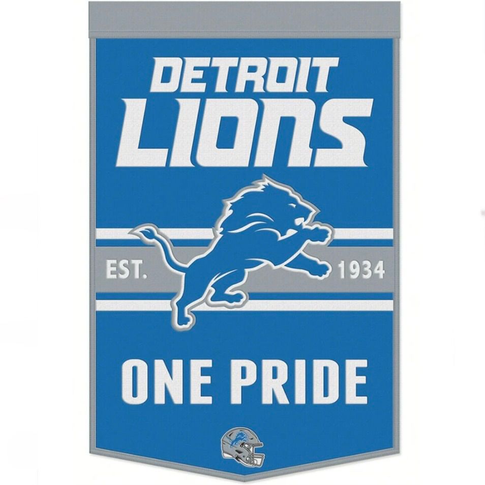 Detroit Lions One Pride 24 x 38 Wool Banner