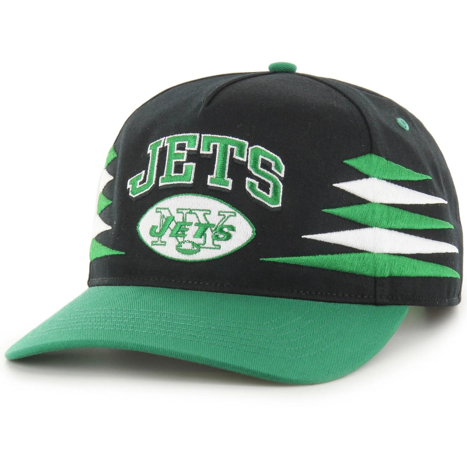 New York Jets Men’s Black Diamond Cut 47 Brand Snapback Hat