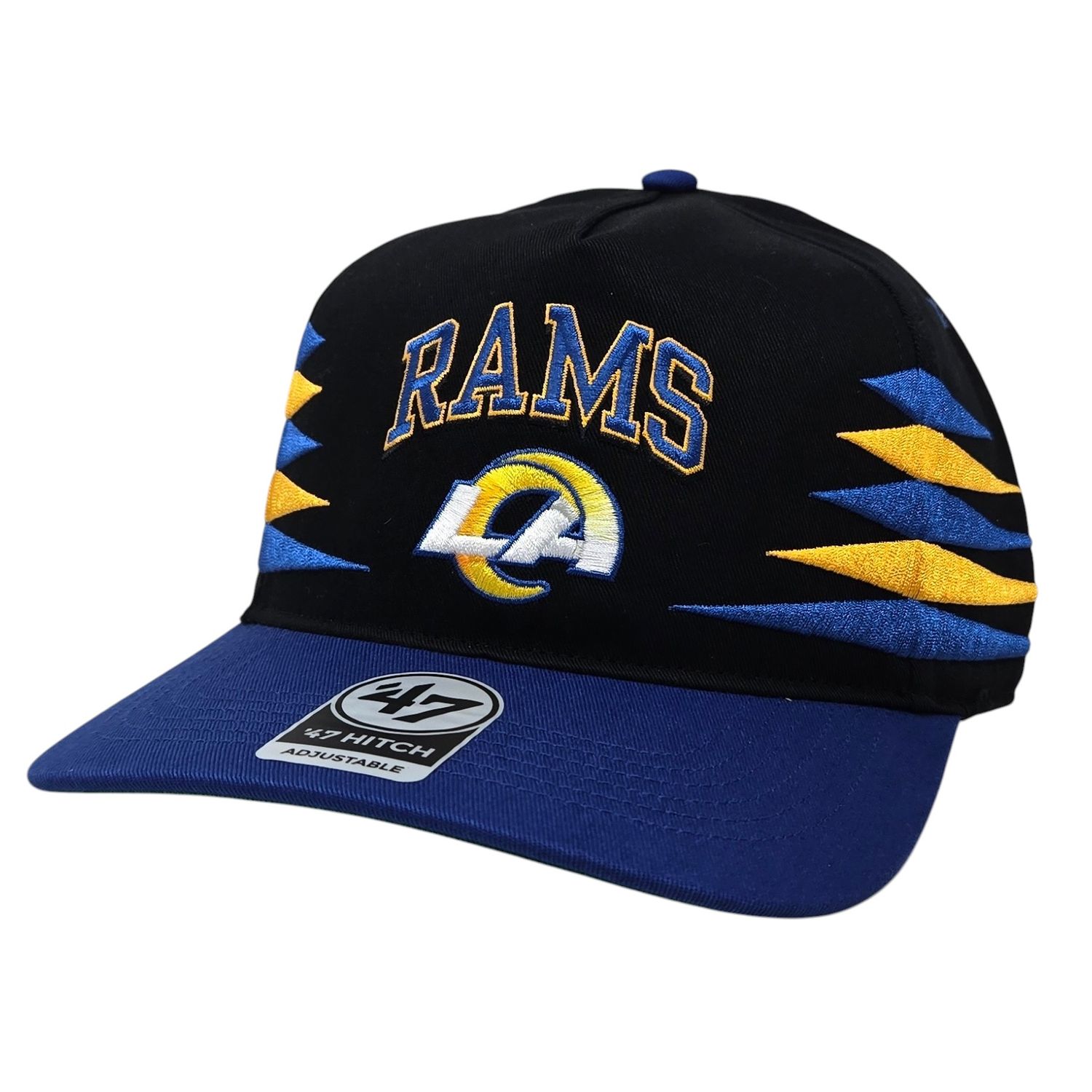 Los Angeles Rams Men’s Black Diamond Cut 47 Brand Snapback Hat