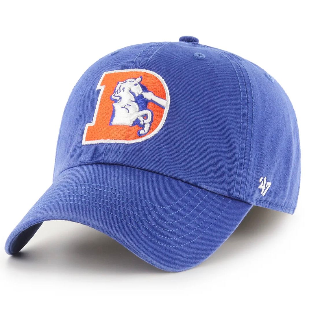 Denver Broncos Youth Blue Historic 47 Brand Clean Up Adjustable Hat