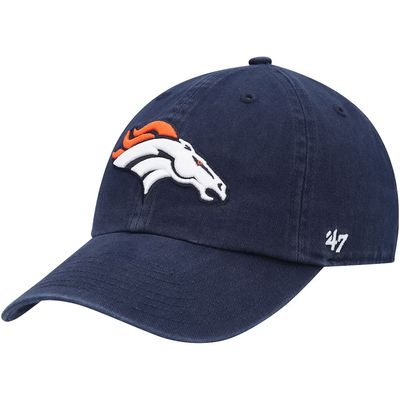 Denver Broncos Youth Navy 47 Brand Clean Up Adjustable Hat