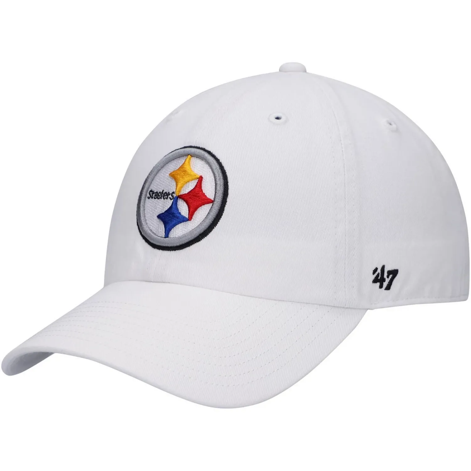Pittsburgh Steelers Men’s White 47 Brand Clean Up Adjustable Hat