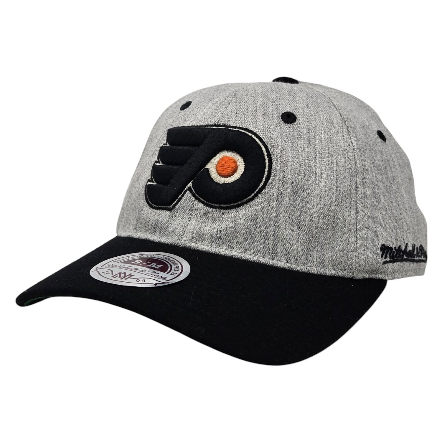Philadelphia Flyers Men's Gray NHL Slope Mitchell & Ness Snapback Hat