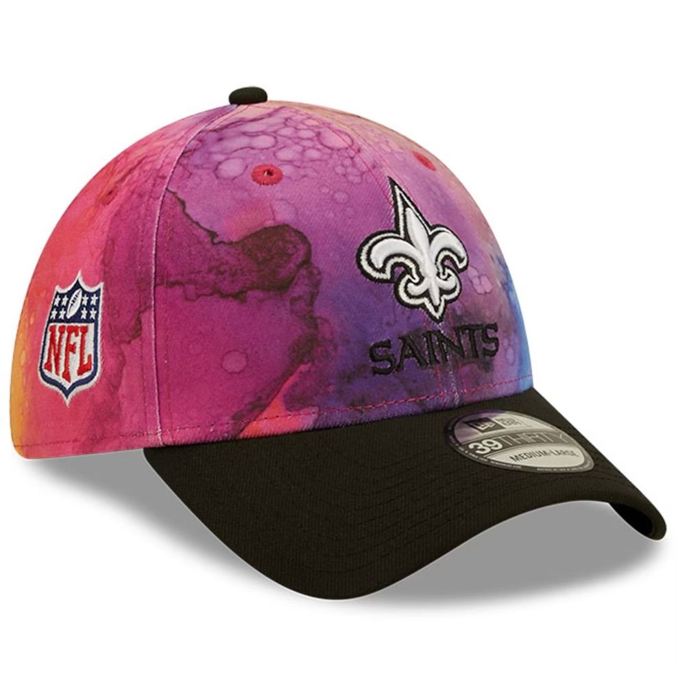 New Orleans Saints Men's New Era 39Thirty Ink Dye Crucial Catch Fitted Hat