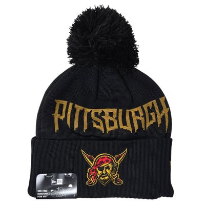 Pittsburgh Pirates Men's City Connect New Era Cuffed Pom Knit Hat