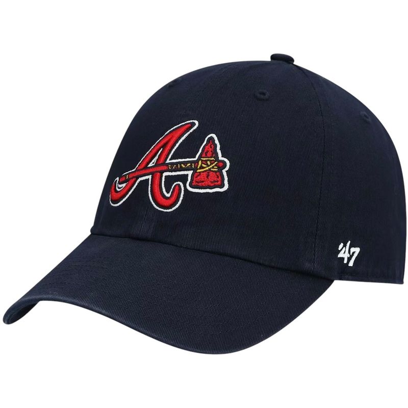 Atlanta Braves Men’s Navy 47 Brand Clean Up Adjustable Hat Atlanta Braves Men’s Navy 47 Brand Clean Up Adjustable Hat