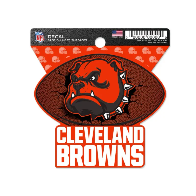 Cleveland Browns Football 3" x 3" Decal