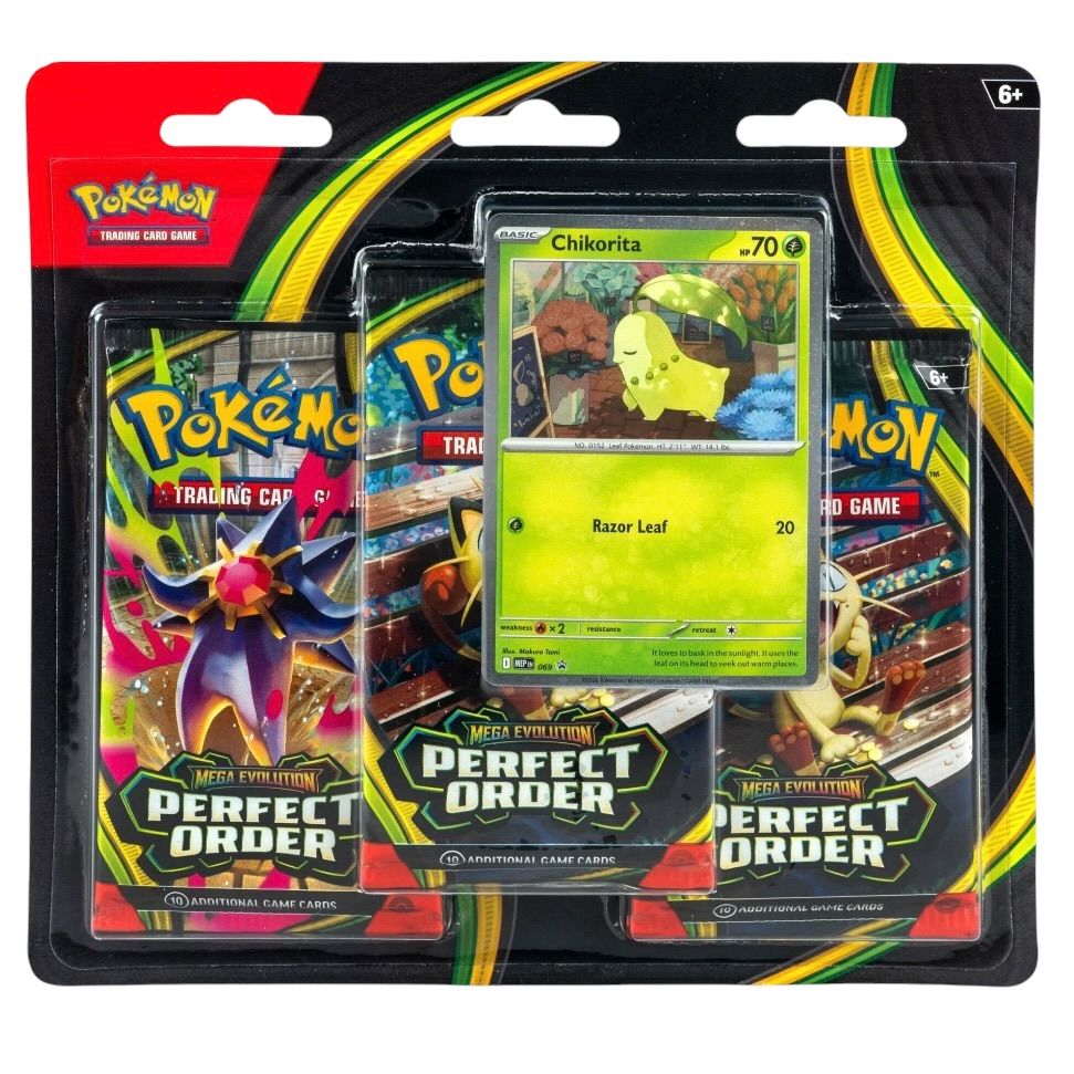 Pokemon Trading Cards Games Mega Evolution 3 Perfect Order 3 Pack Blister Pokemon Trading Cards Games Mega Evolution 3 Perfect Order 3 Pack Blister