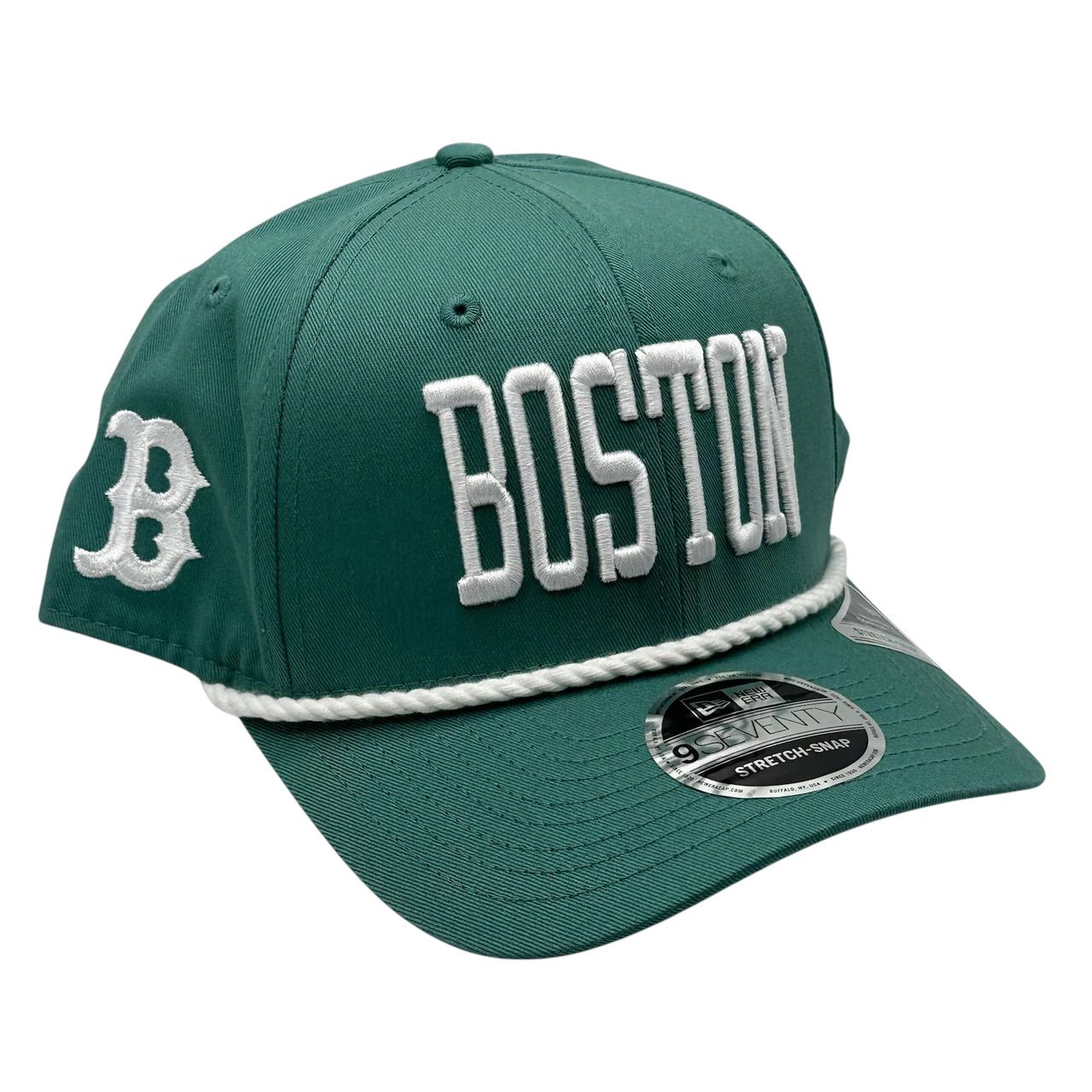 Boston Red Sox Men's Green Wordmark New Era MLB 9Seventy Adjustable Hat Boston Red Sox Men's Green Wordmark New Era MLB 9Seventy Adjustable Hat