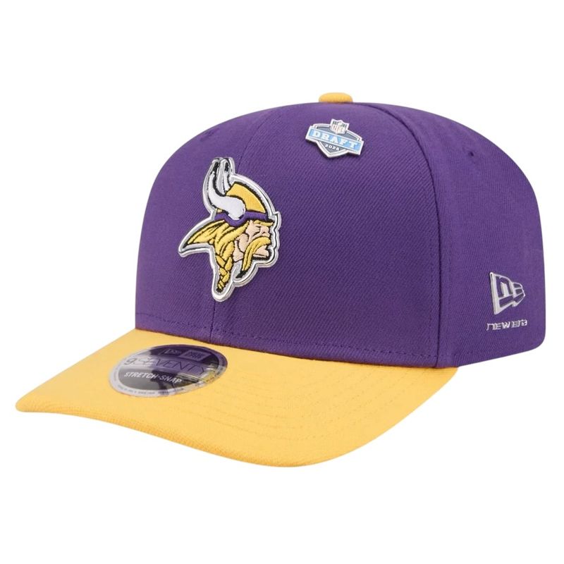Minnesota Vikings Men’s New Era Purple/Yellow 2026 NFL Draft On Stage Pre-Curved 9SEVENTY Snapback Hat Minnesota Vikings Men’s New Era Purple/Yellow 2026 NFL Draft On Stage Pre-Curved 9SEVENTY Snapback Hat