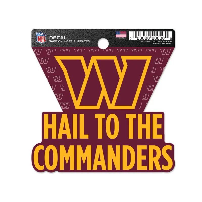 Washington Commanders Hail 3" x 3" Decal
