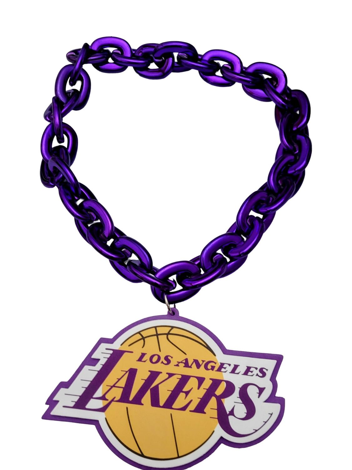 Los Angeles Lakers 10” Fan Chain 3D Foam Necklace Los Angeles Lakers 10” Fan Chain 3D Foam Necklace