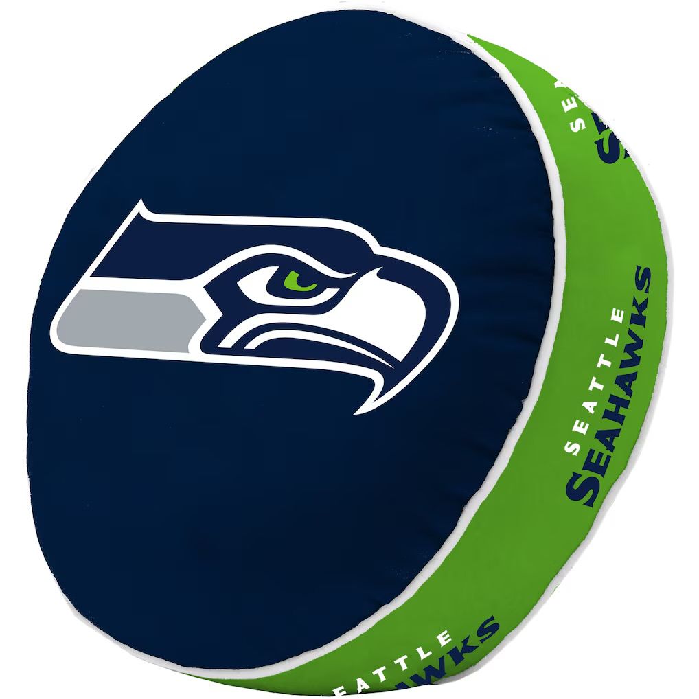 Seattle Seahawks Round Team Puff Pillow Seattle Seahawks Round Team Puff Pillow
