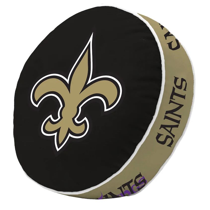 New Orleans Saints Round Team Puff Pillow New Orleans Saints Round Team Puff Pillow