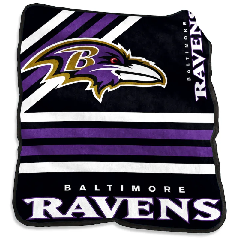 Baltimore Ravens 50" x 60" Plush Raschel Throw Blanket
