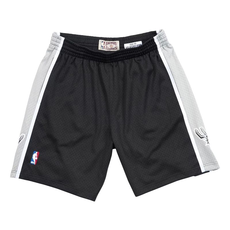 San Antonio Spurs 1998-99 Men's Black Road Mitchell & Ness Swingman Shorts San Antonio Spurs 1998-99 Men's Black Road Mitchell & Ness Swingman Shorts