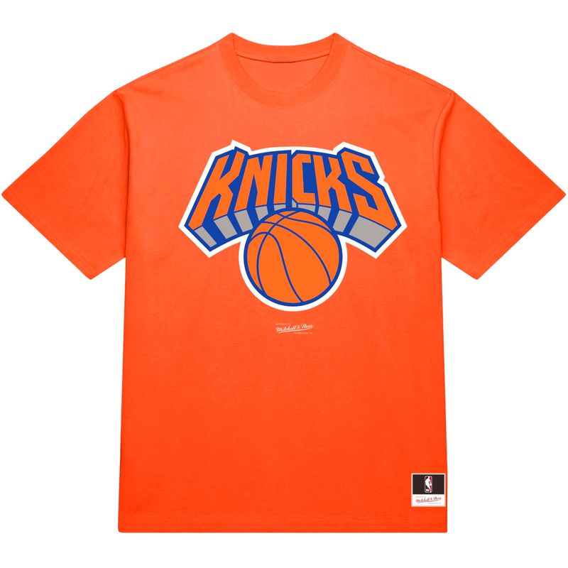 New York Knicks Men’s Orange Mitchell & Ness Basic Logo T-Shirt