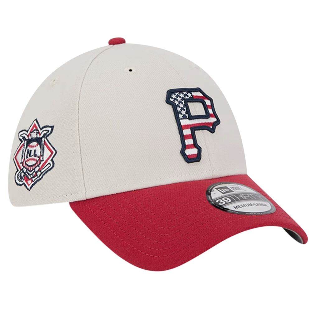 Pittsburgh Pirates Men's New Era 39Thirty 4th of July Flex Fit Hat Pittsburgh Pirates Men's New Era 39Thirty 4th of July Flex Fit Hat