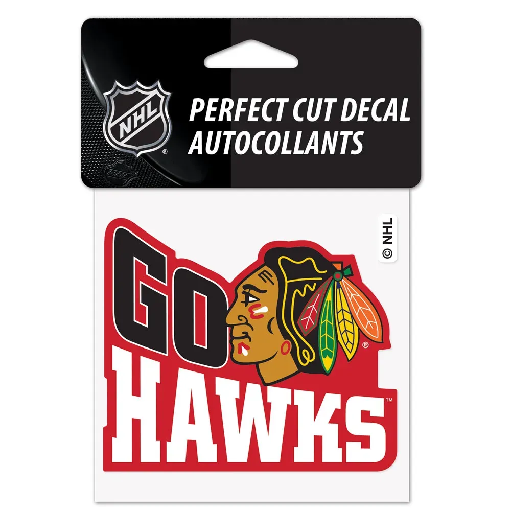 Chicago Blackhawks 4 Chicago Blackhawks 4" x 4" Perfect Cut Color Decal