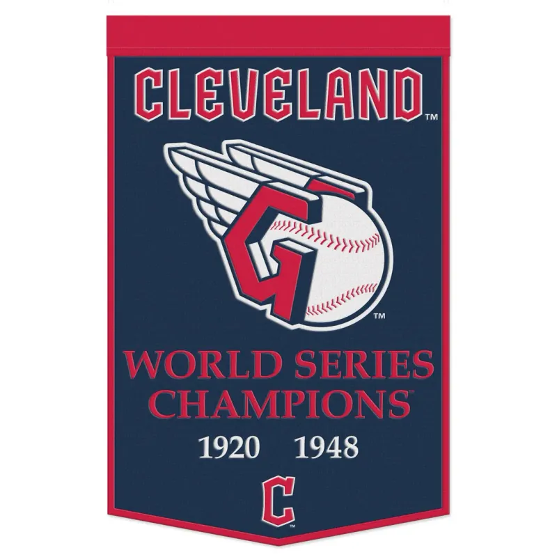 Cleveland Guardians World Series Champions 24 x 38 Wool Banner Cleveland Guardians World Series Champions 24 x 38 Wool Banner