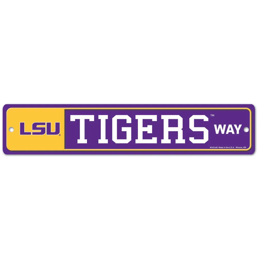 LSU Tigers 3.75" x 19" Team Street Sign