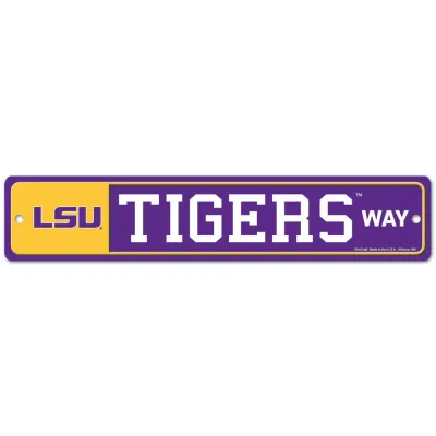 LSU Tigers 3.75" x 19" Team Street Sign