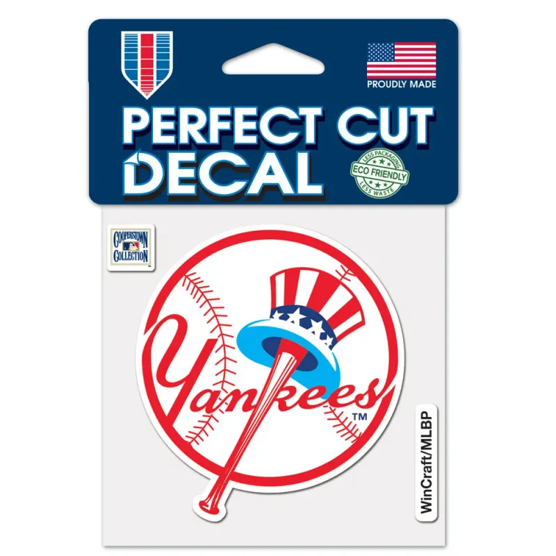 New York Yankees 4 New York Yankees 4" x 4" Perfect Cut Color Decal