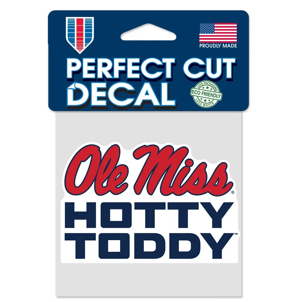 Ole Miss Rebels Hotty Toddy 4 Ole Miss Rebels Hotty Toddy 4" x 4" Perfect Cut Color Decal