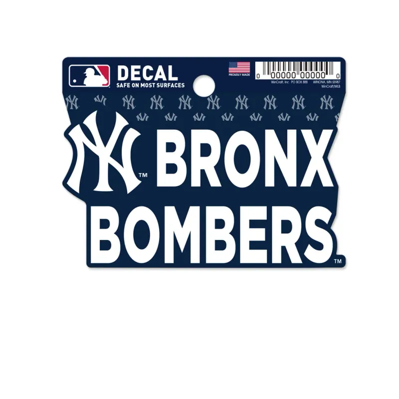 New York Yankees Bronx Bombers 2" x 3" Decal