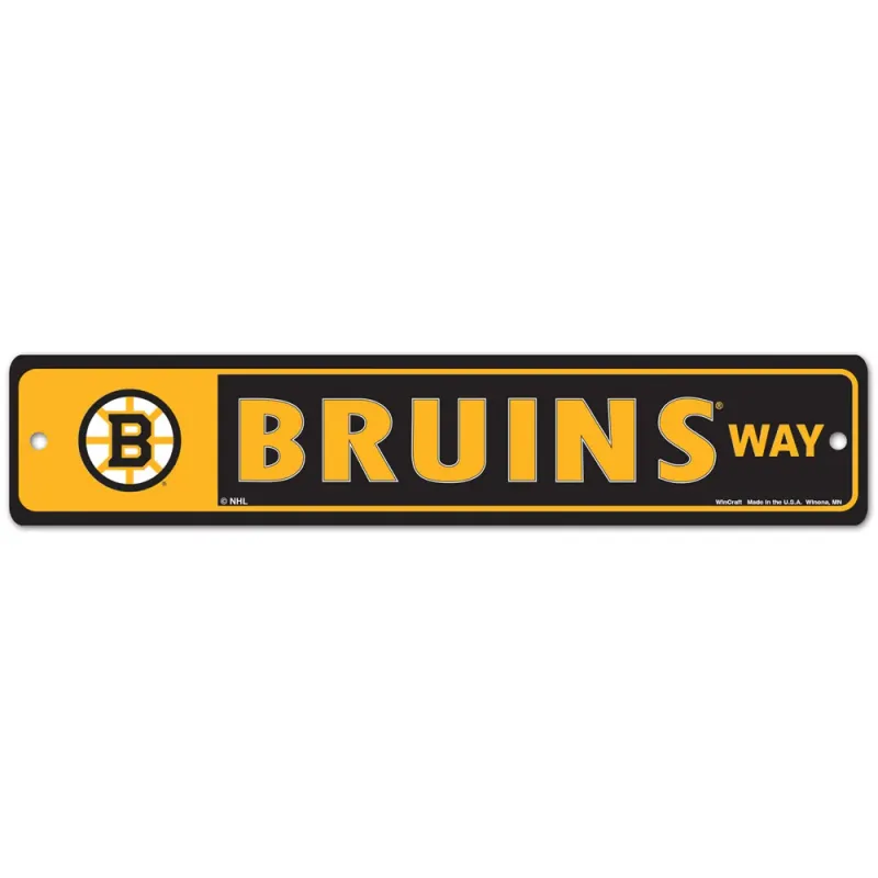 Boston Bruins 3.75 Boston Bruins 3.75" x 19" Team Street Sign