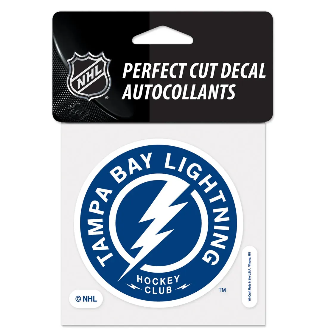 Tampa Bay Lightning 4 Tampa Bay Lightning 4" x 4" Perfect Cut Color Decal