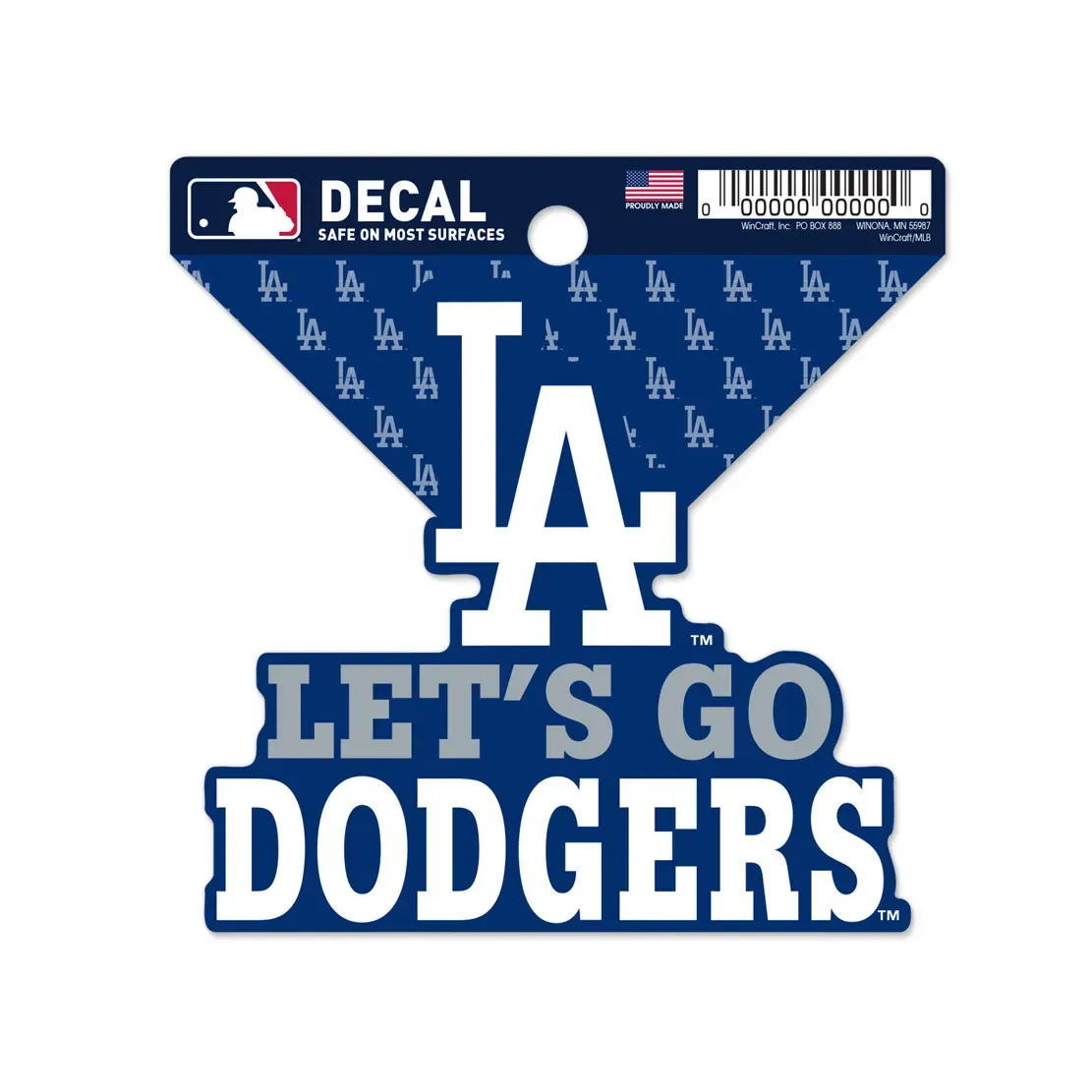 Los Angeles Dodgers Let's Go 3" x 3" Decal