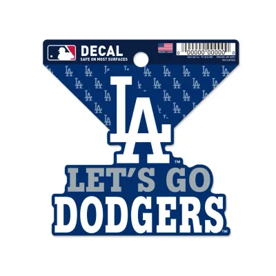 Los Angeles Dodgers Let's Go 3 Los Angeles Dodgers Let's Go 3" x 3" Decal
