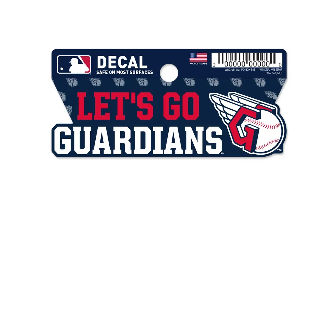 Cleveland Guardians Let's Go 2" x 3" Decal