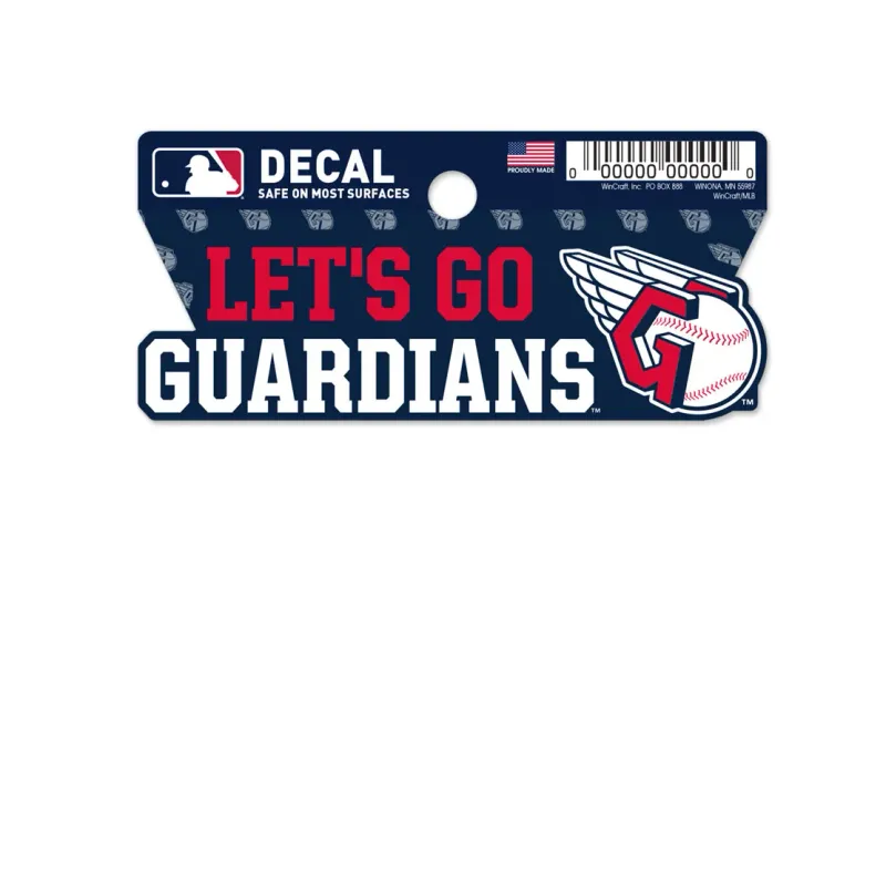 Cleveland Guardians Let's Go 2" x 3" Decal