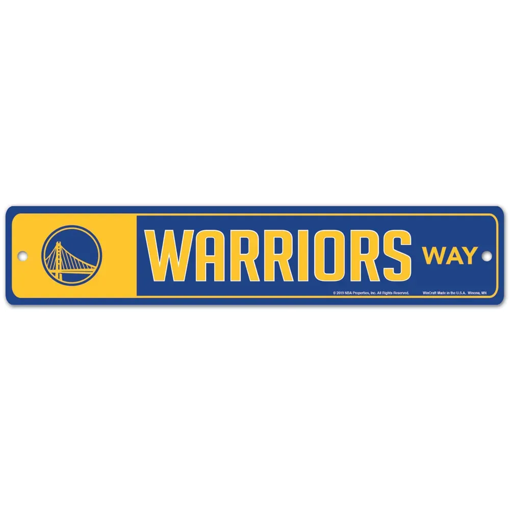 Golden State Warriors 3.75 Golden State Warriors 3.75" x 19" Team Street Sign