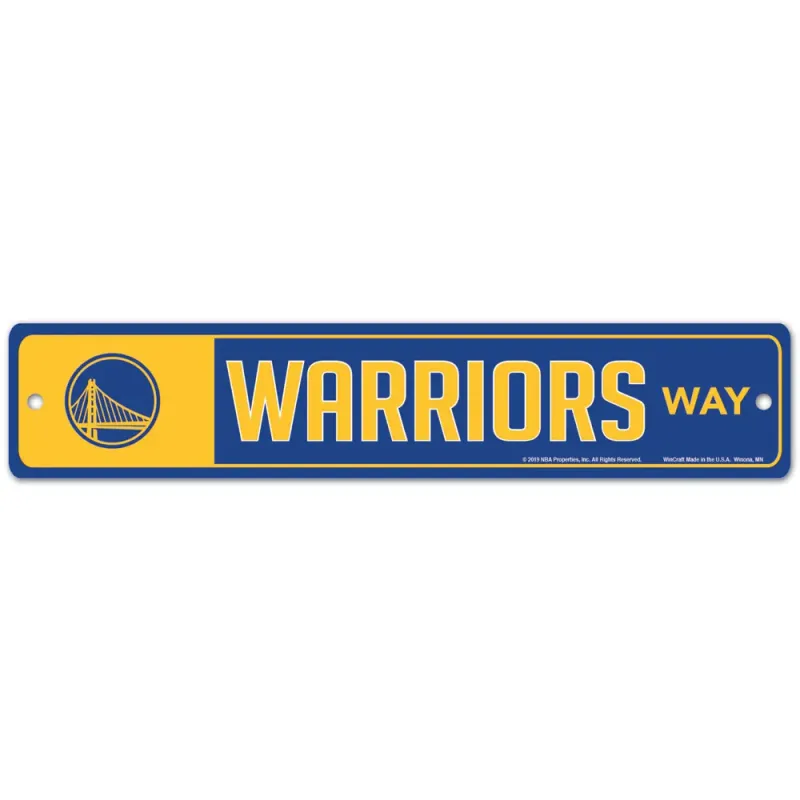 Golden State Warriors 3.75 Golden State Warriors 3.75" x 19" Team Street Sign