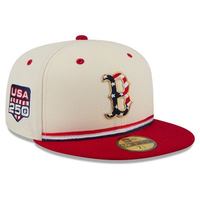Boston Red Sox Men’s Cream New Era USA 250 4th of July 59FIFTY Fitted Hat Boston Red Sox Men’s Cream New Era USA 250 4th of July 59FIFTY Fitted Hat