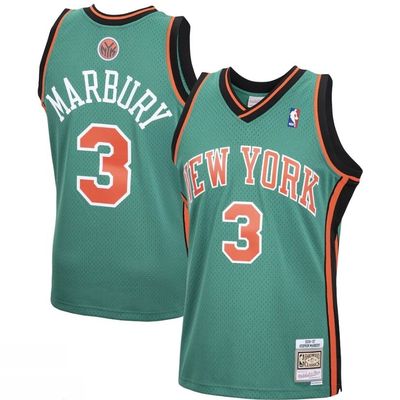New York Knicks Stephon Marbury 2006-07 Men's Green Mitchell & Ness Swingman Jersey