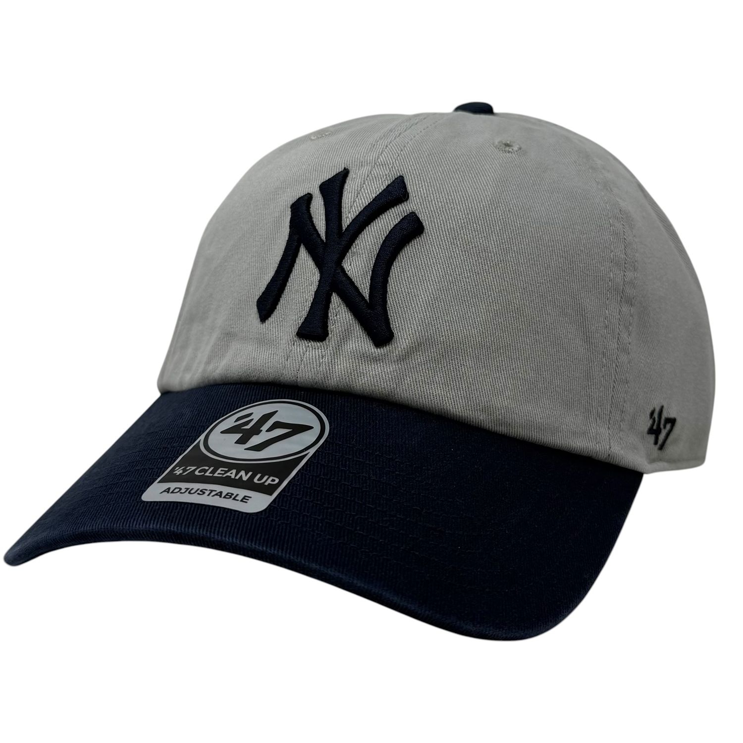 New York Yankees Men’s Gray 47 Brand Clean Up Adjustable Hat